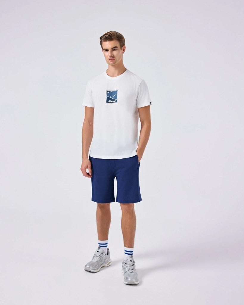 Ellesse 6SM5025-OF Erkek Tişört - Kırık Beyaz