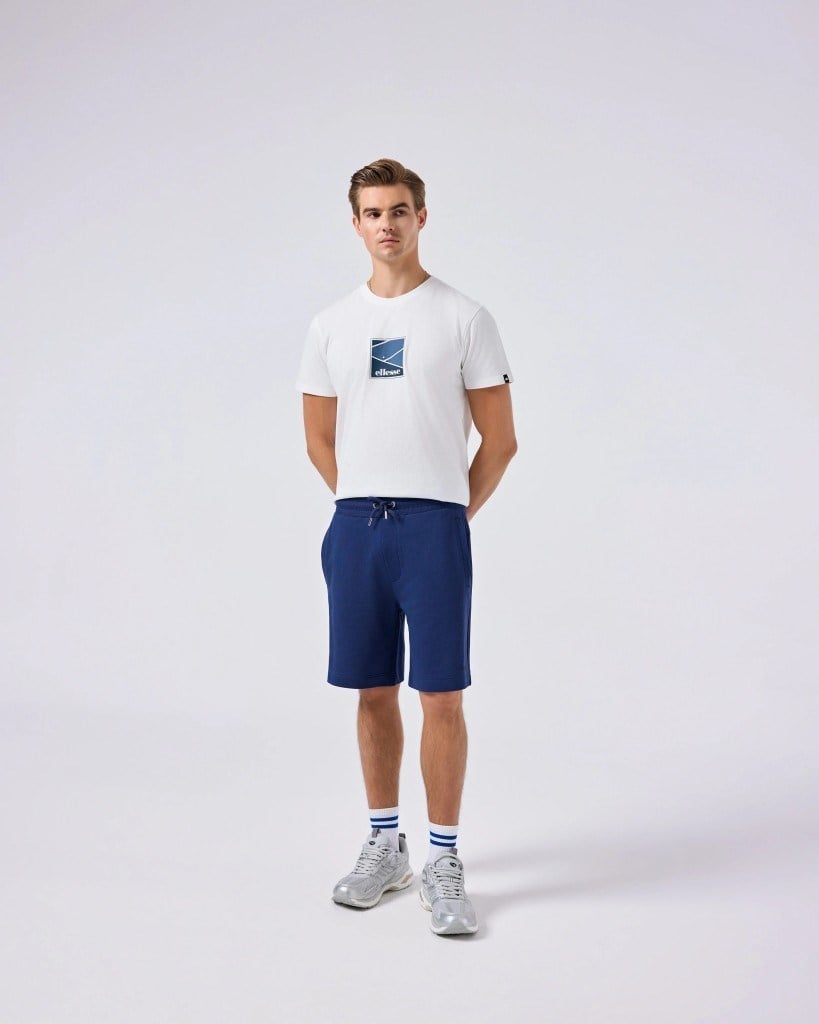 Ellesse 6SM5025-OF Erkek Tişört - Kırık Beyaz