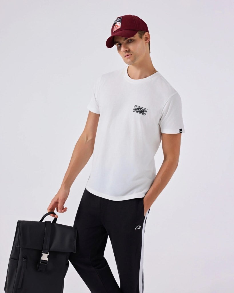 Ellesse 6SM5028-OF Erkek Tişört - Kırık Beyaz
