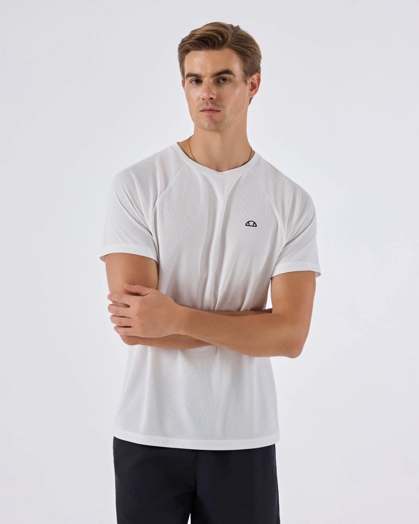 Ellesse 6SM5036-OF Erkek Spor Tişört - Kırık Beyaz