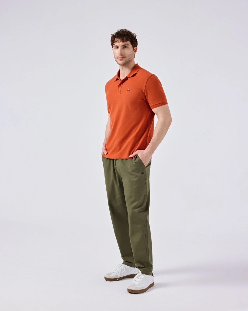 Ellesse 6SM5044-BR Erkek Polo Yaka Tişört - Kiremit