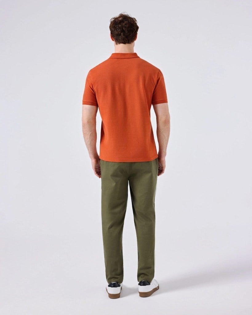 Ellesse 6SM5044-BR Erkek Polo Yaka Tişört - Kiremit