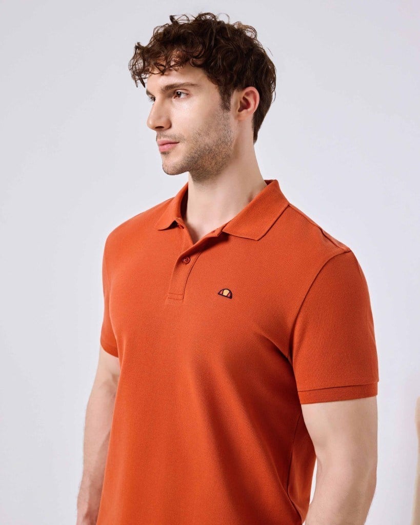 Ellesse 6SM5044-BR Erkek Polo Yaka Tişört - Kiremit