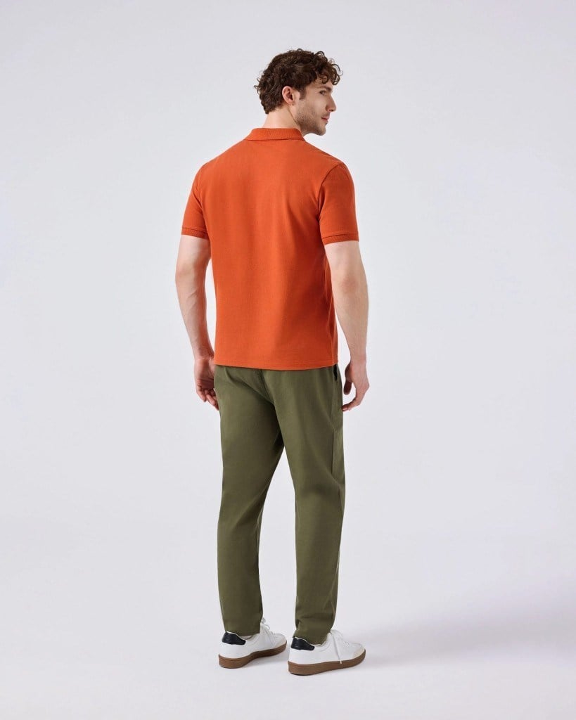 Ellesse 6SM5044-BR Erkek Polo Yaka Tişört - Kiremit