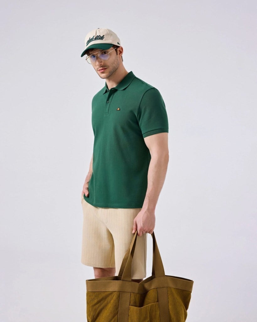 Ellesse 6SM5044-GRN Erkek Polo Yaka Tişört - Yeşil
