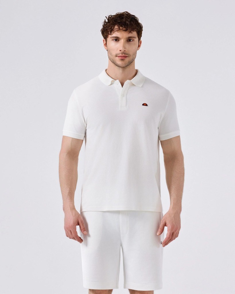 Ellesse 6SM5044-OF Erkek Polo Yaka Tişört - Kırık Beyaz