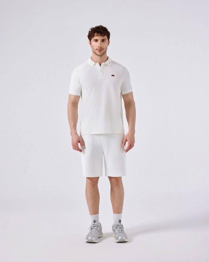 Ellesse 6SM5044-OF Erkek Polo Yaka Tişört - Kırık Beyaz