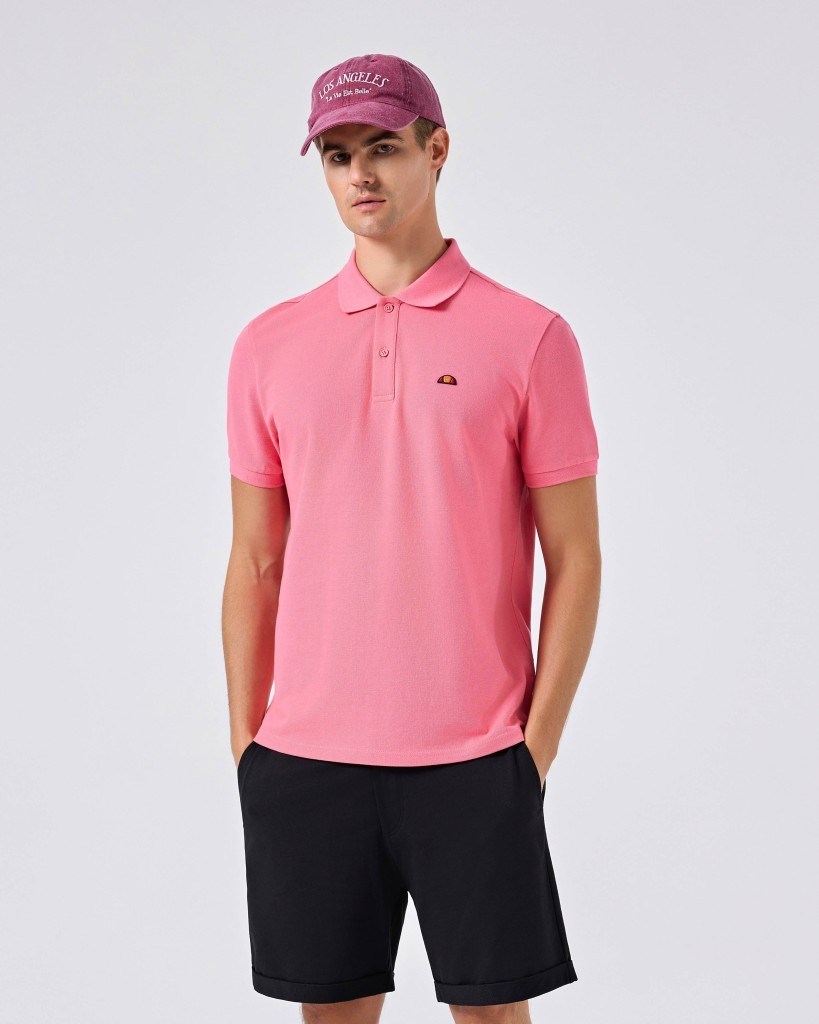 Ellesse 6SM5044-PN Erkek Polo Yaka Tişört - Pembe