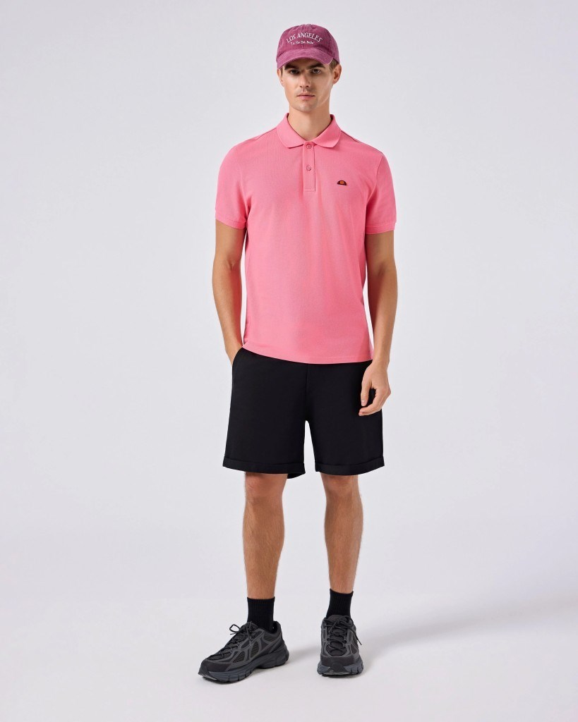 Ellesse 6SM5044-PN Erkek Polo Yaka Tişört - Pembe