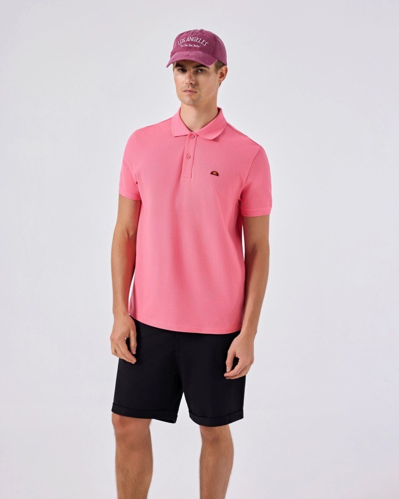 Ellesse 6SM5044-PN Erkek Polo Yaka Tişört - Pembe
