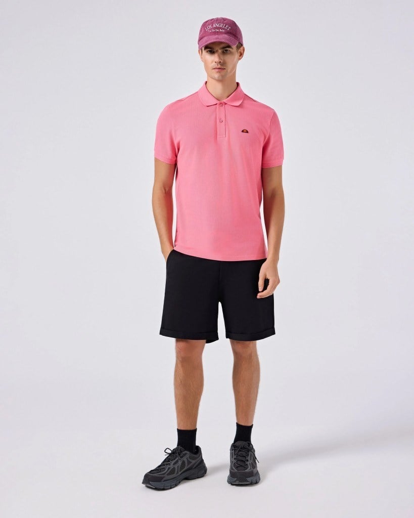 Ellesse 6SM5044-PN Erkek Polo Yaka Tişört - Pembe