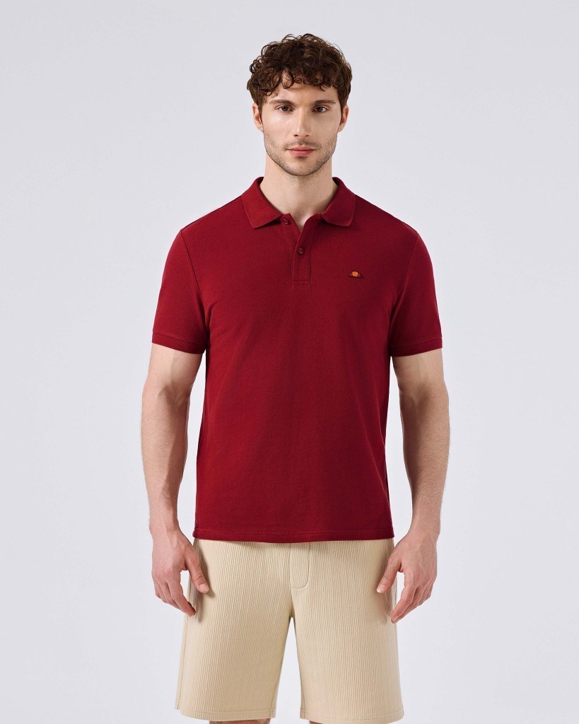Ellesse 6SM5044-TRD Erkek Polo Yaka Tişört - Kırmızı