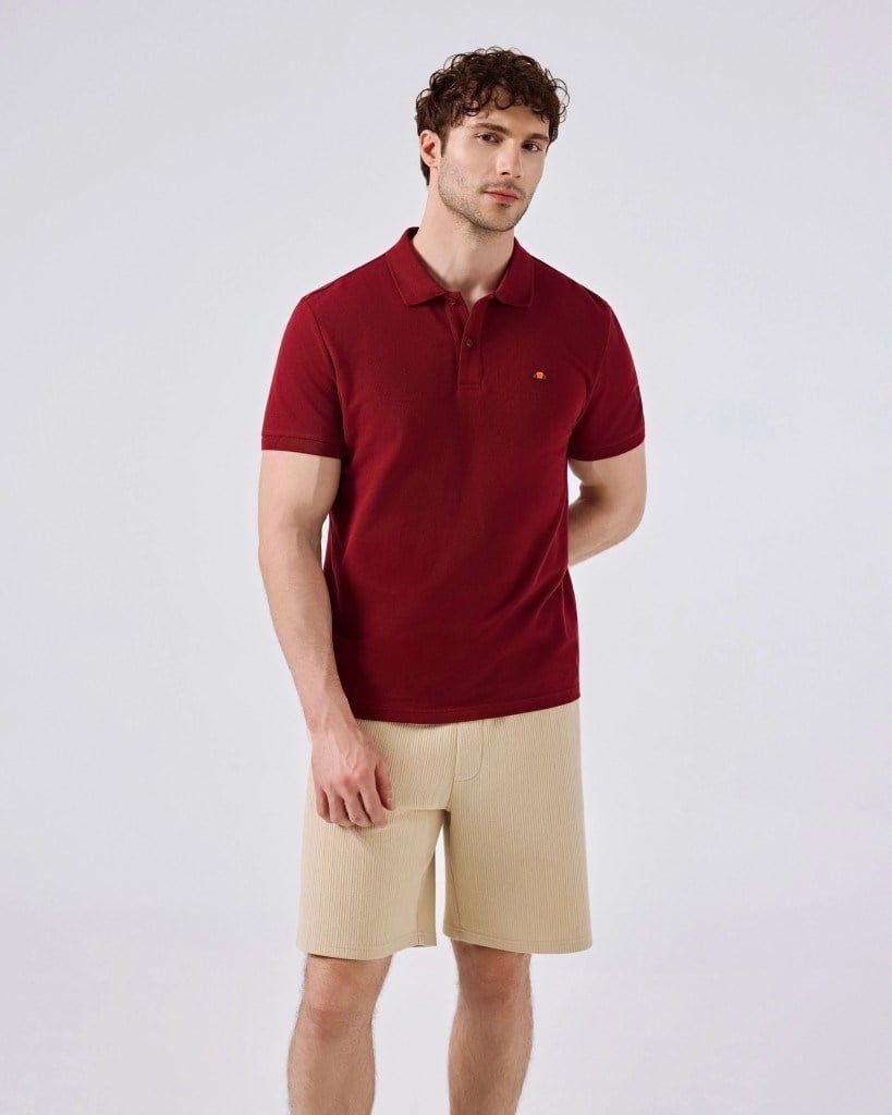 Ellesse 6SM5044-TRD Erkek Polo Yaka Tişört - Kırmızı