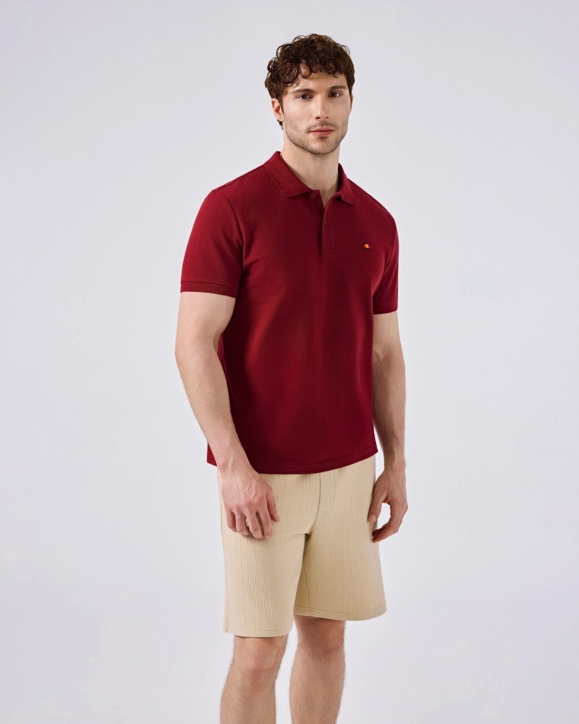Ellesse 6SM5044-TRD Erkek Polo Yaka Tişört - Kırmızı