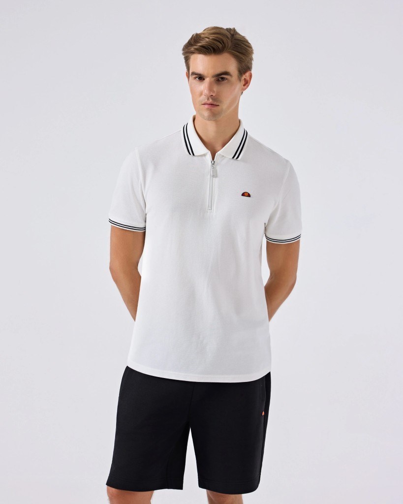 Ellesse 6SM5051-OF Erkek Polo Yaka Tişört - Kırık Beyaz
