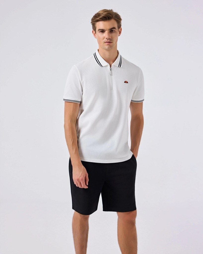 Ellesse 6SM5051-OF Erkek Polo Yaka Tişört - Kırık Beyaz