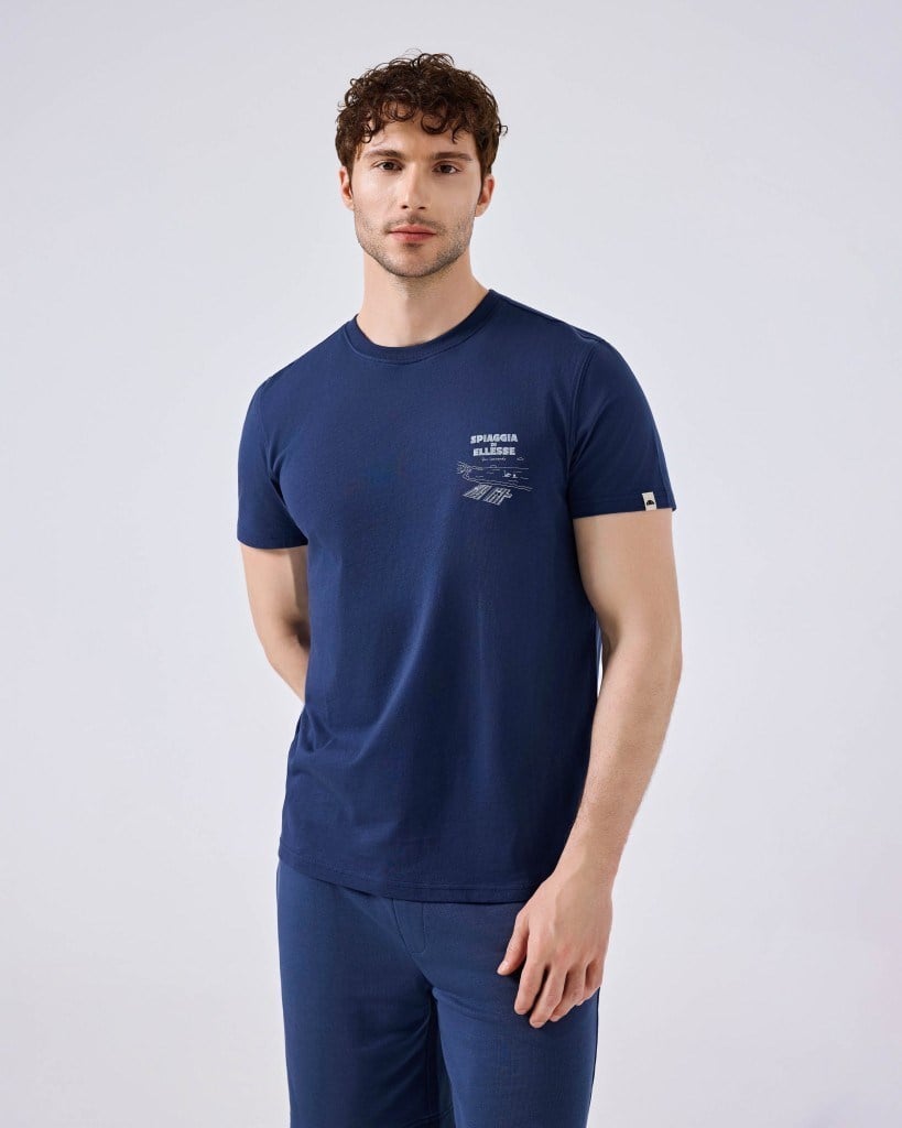 Ellesse 6SM5065-NV Erkek Tişört - Lacivert