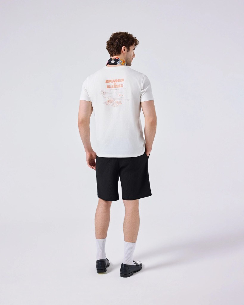 Ellesse 6SM5065-OF Erkek Tişört - Kırık Beyaz