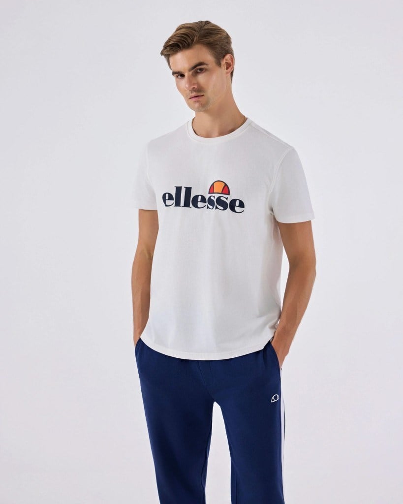 Ellesse 6SM5070-OF Erkek Tişört - Kırık Beyaz