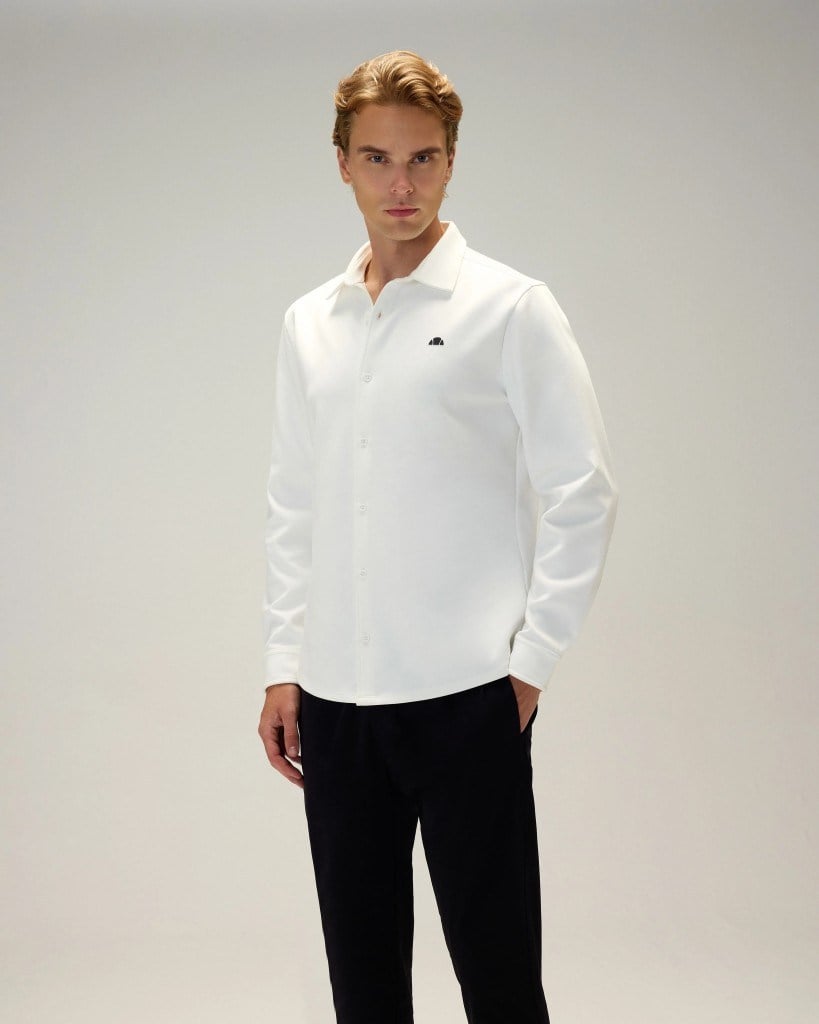 Ellesse 6WM6007-OF Erkek Gömlek Kırık Beyaz