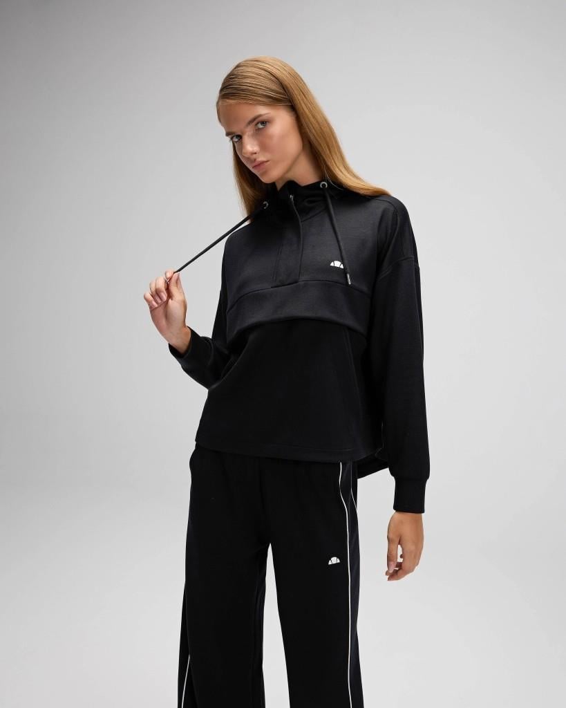 Ellesse EF551 Kadın Kapüşonlu Siyah Sweat