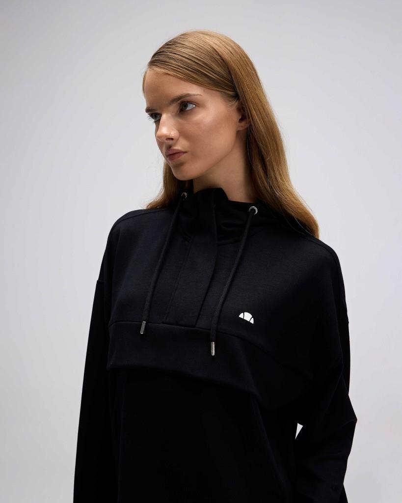 Ellesse EF551 Kadın Kapüşonlu Siyah Sweat