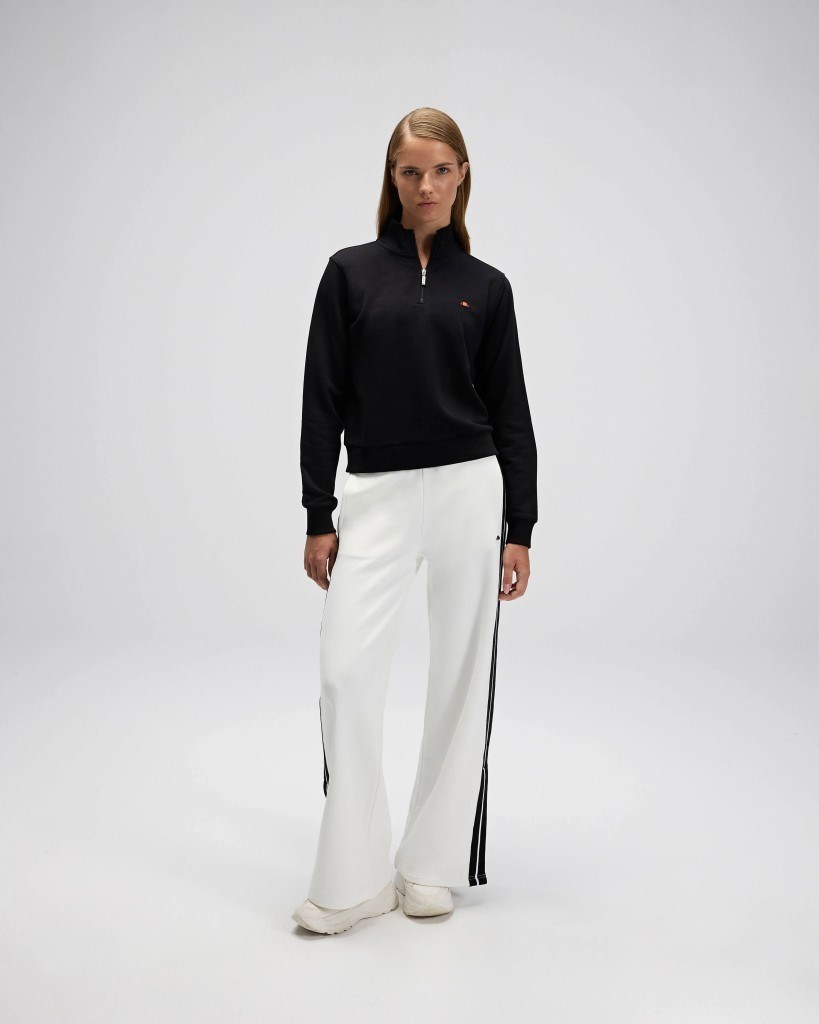 Ellesse EF557-BK Kadın Siyah Yarı Fermuarlı Sweat
