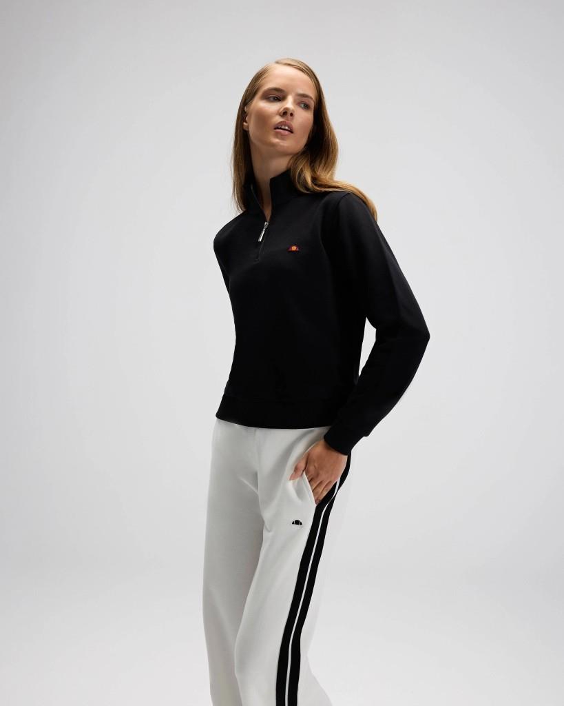 Ellesse EF557-BK Kadın Siyah Yarı Fermuarlı Sweat