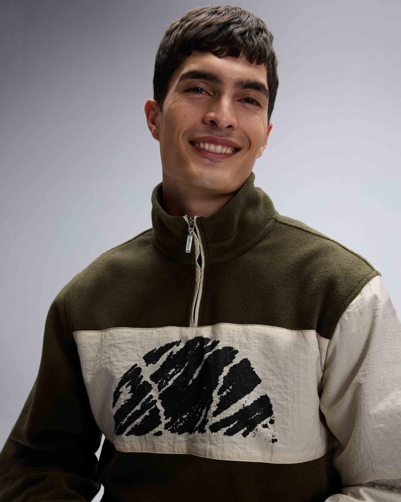 Ellesse EM519-HK Erkek Yarım Fermuarlı Siyah Sweat