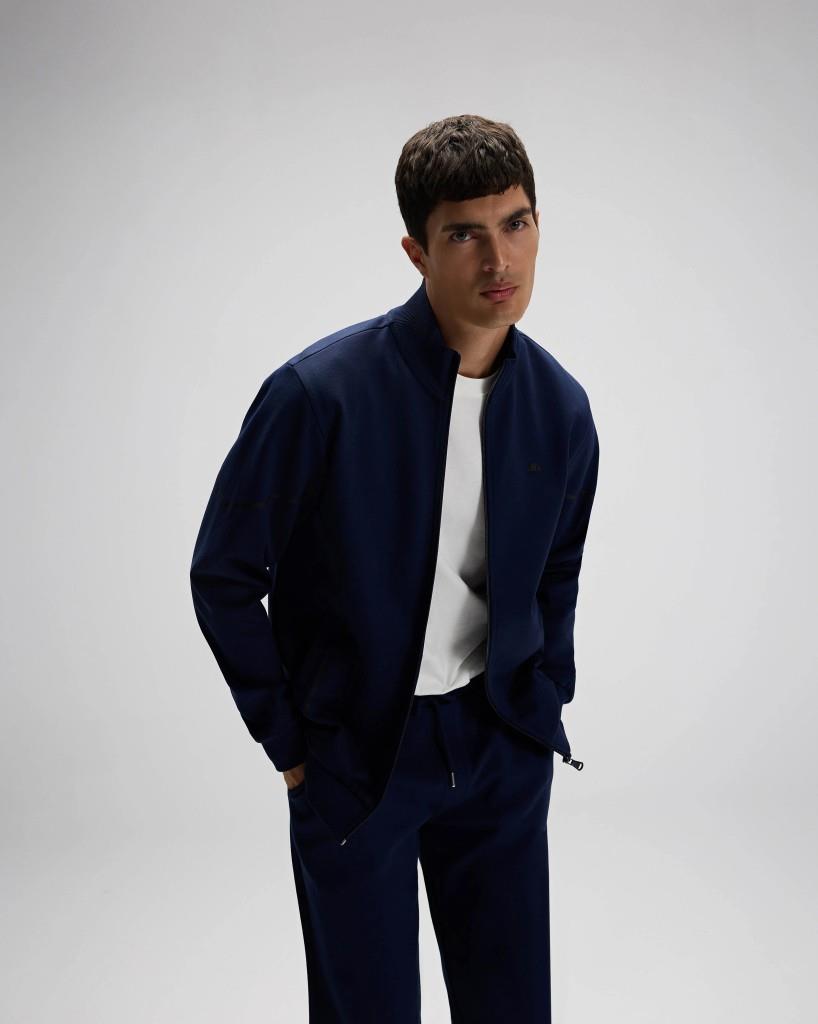 Ellesse EM545 Erkek Lacivert Önden Fermuarlı Sweat