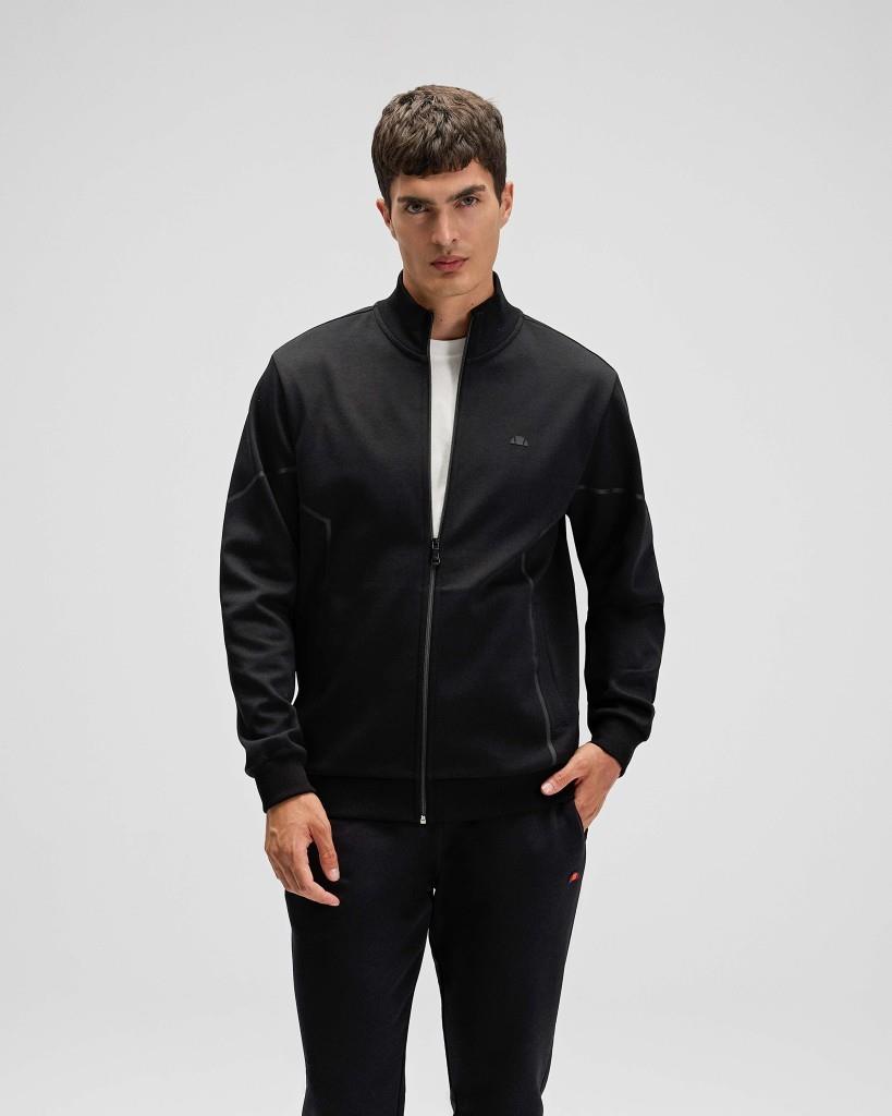Ellesse EM545 Erkek Siyah Önden Fermuarlı Sweat