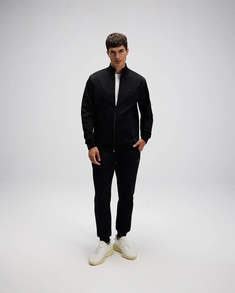 Ellesse EM545 Erkek Siyah Önden Fermuarlı Sweat