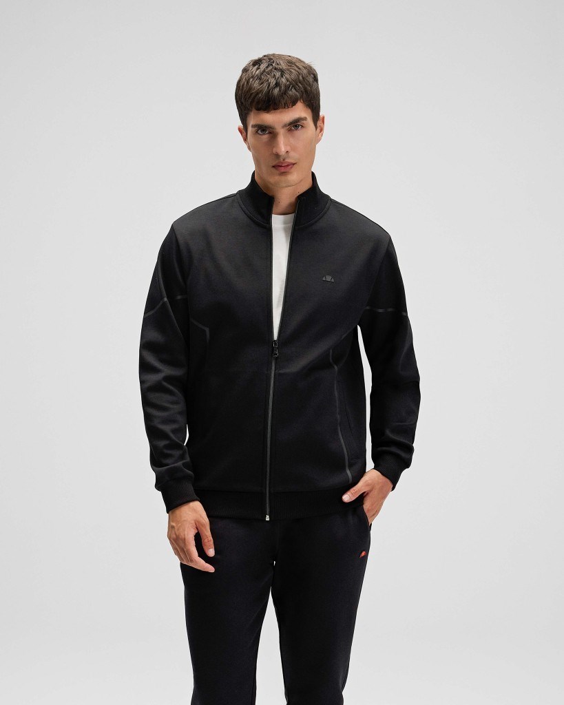 Ellesse EM545 Erkek Siyah Önden Fermuarlı Sweat