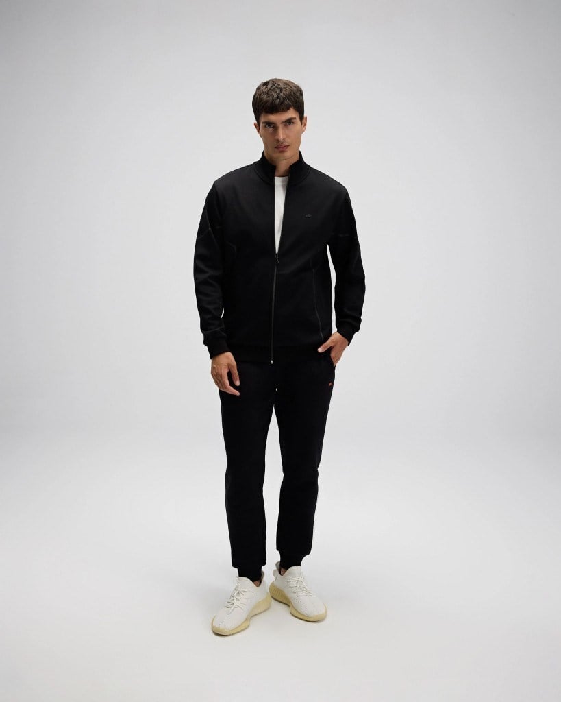 Ellesse EM545 Erkek Siyah Önden Fermuarlı Sweat