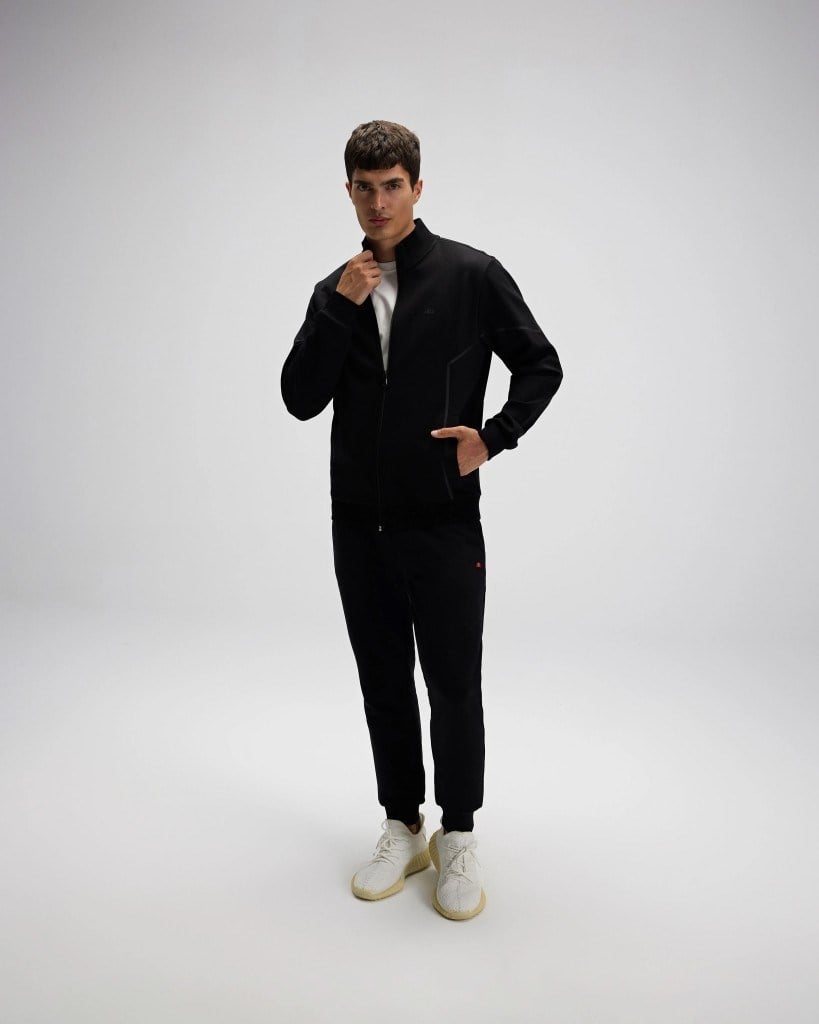 Ellesse EM545 Erkek Siyah Önden Fermuarlı Sweat