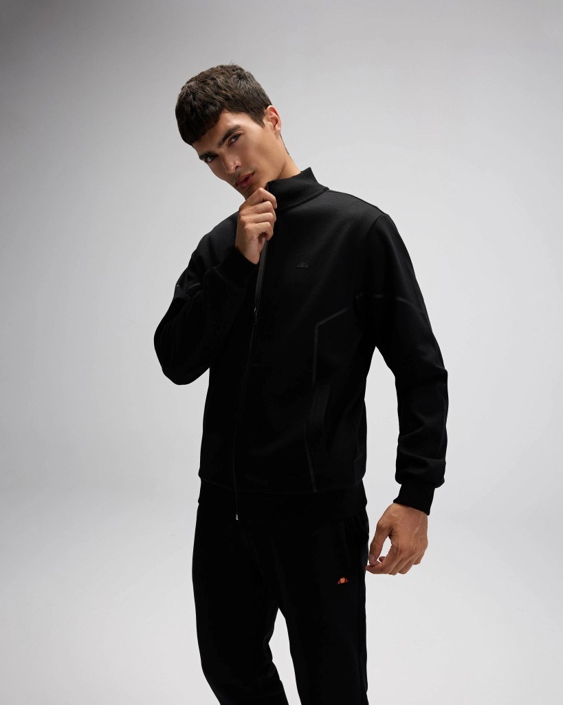Ellesse EM545 Erkek Siyah Önden Fermuarlı Sweat