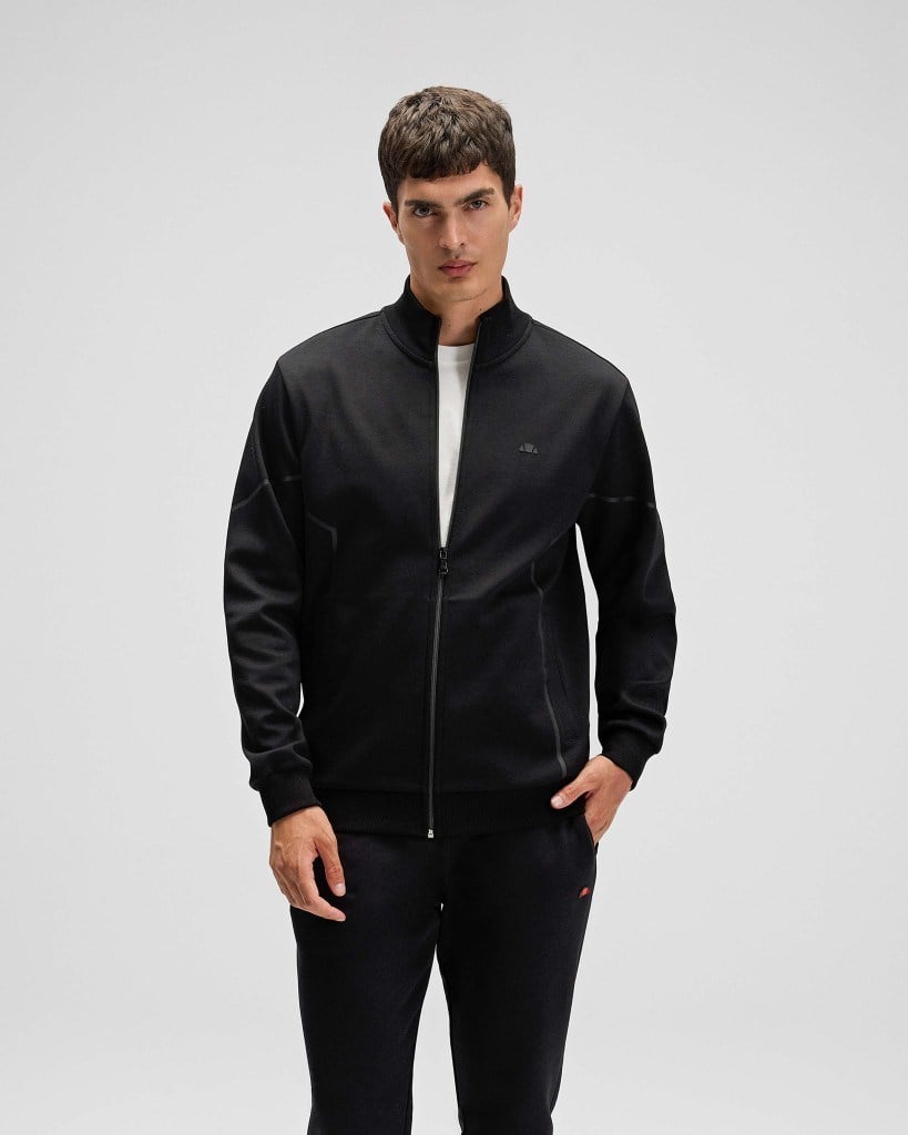 Ellesse EM545 Erkek Siyah Önden Fermuarlı Sweat