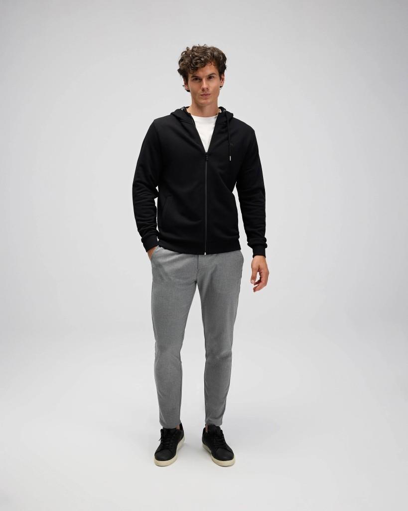 Ellesse EM555 Erkek Fermuarlı Kapüşonlu Siyah Sweat