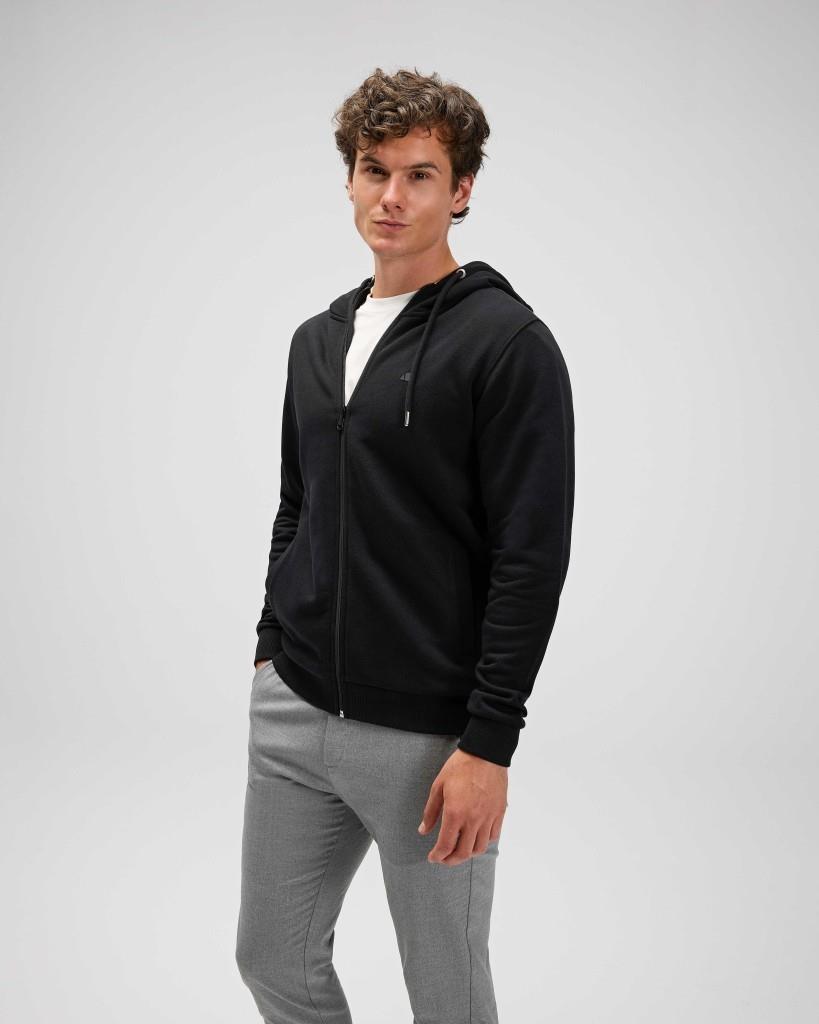 Ellesse EM555 Erkek Fermuarlı Kapüşonlu Siyah Sweat