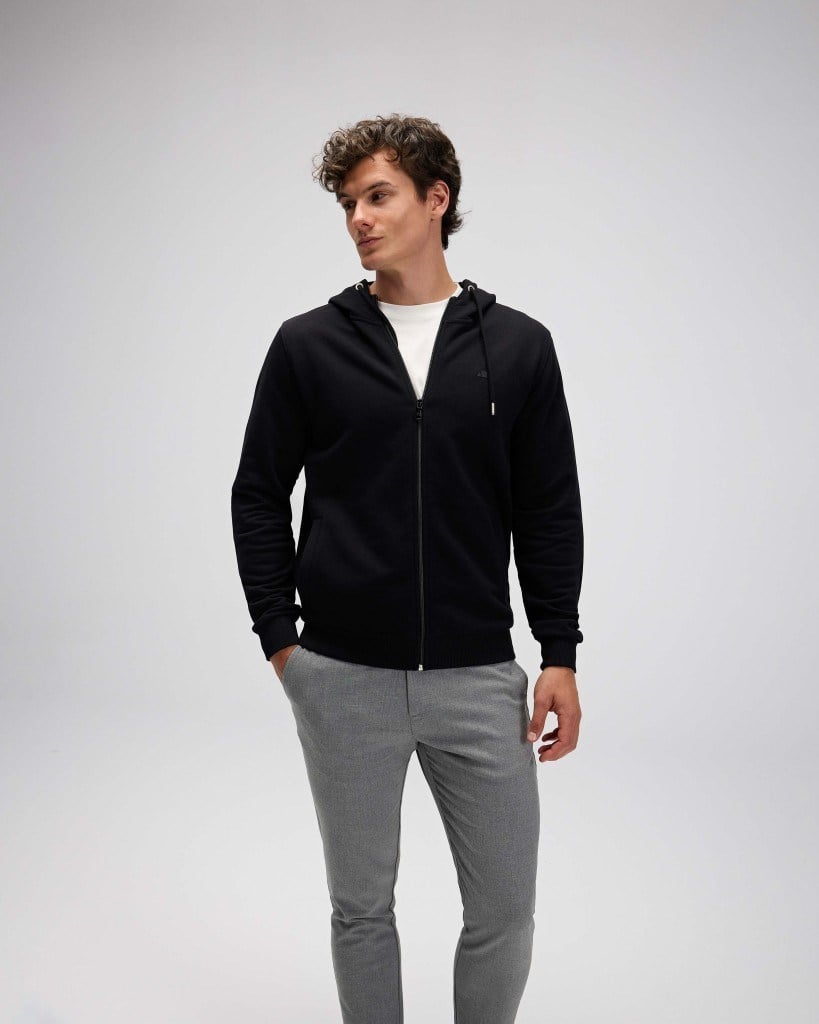 Ellesse EM555 Erkek Fermuarlı Kapüşonlu Siyah Sweat