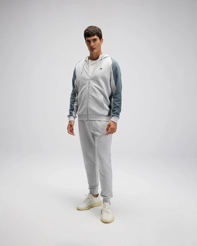 Ellesse EM560 Erkek Gri Fermuarlı Kapüşonlu Gri Sweat