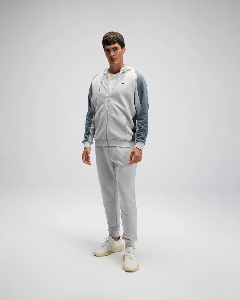 Ellesse EM560 Erkek Gri Fermuarlı Kapüşonlu Gri Sweat