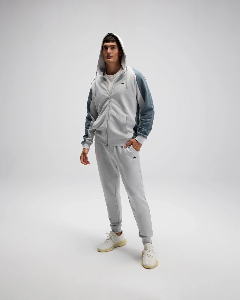 Ellesse EM560 Erkek Gri Fermuarlı Kapüşonlu Gri Sweat