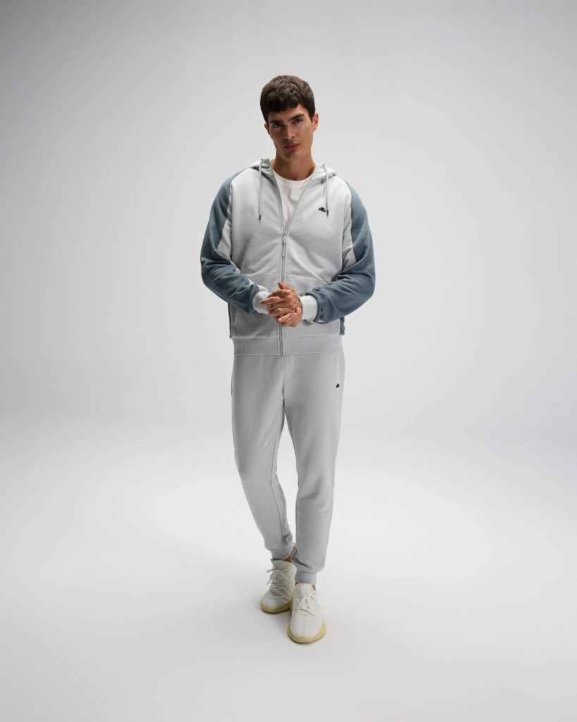 Ellesse EM560 Erkek Gri Fermuarlı Kapüşonlu Gri Sweat