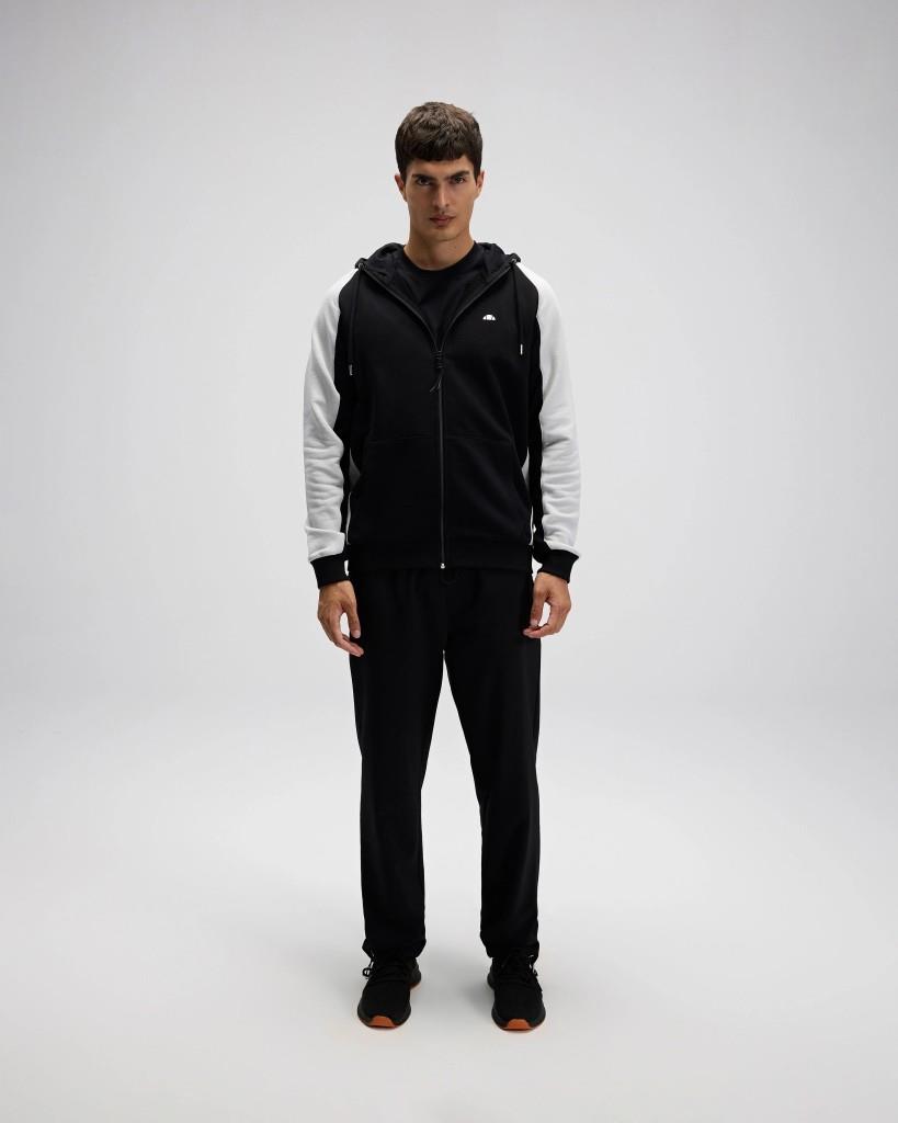 Ellesse EM560 Erkek Siyah Fermuarlı Kapüşonlu Siyah Sweat