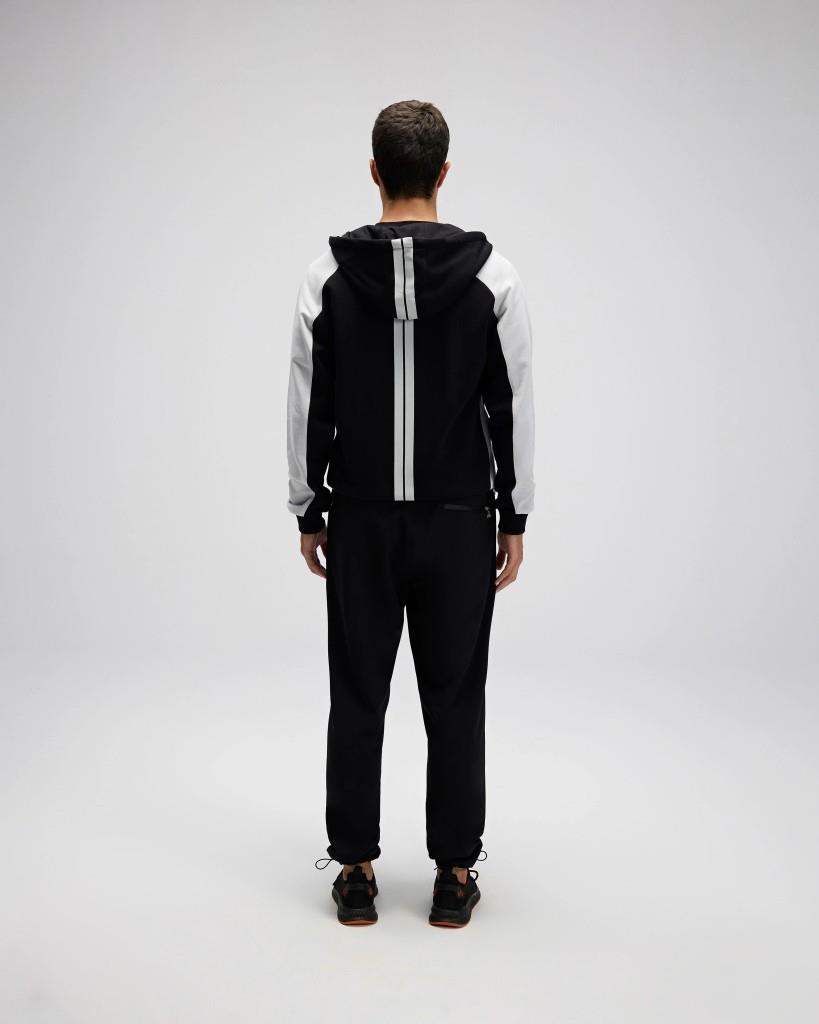 Ellesse EM560 Erkek Siyah Fermuarlı Kapüşonlu Siyah Sweat