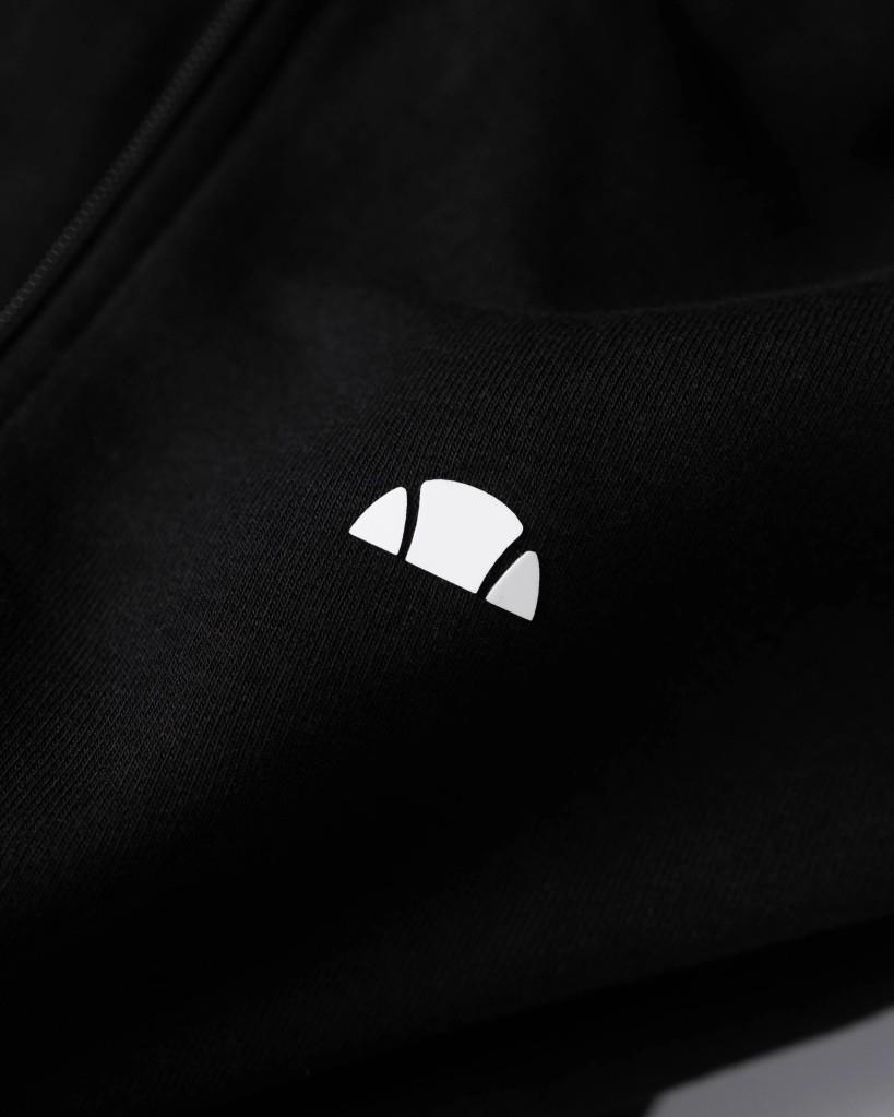 Ellesse EM560 Erkek Siyah Fermuarlı Kapüşonlu Siyah Sweat