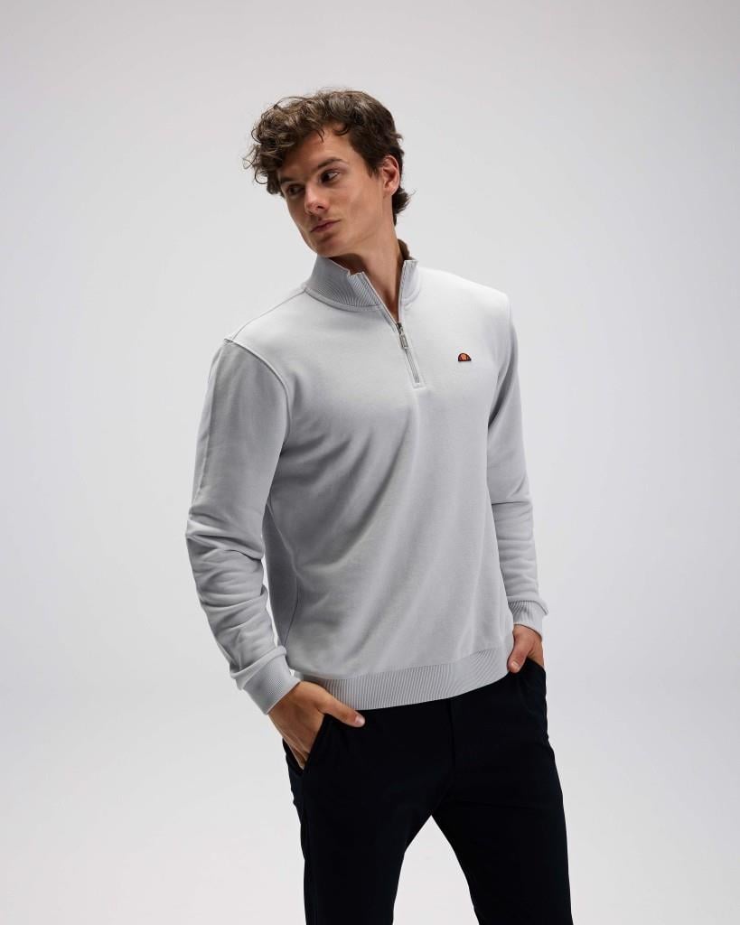 Ellesse EM580-GI Erkek Yarım Fermuarlı Gri Sweat