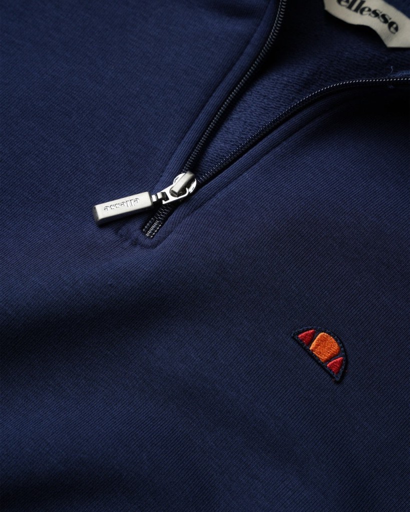 Ellesse EM580-NV Erkek Lacivert Yarım Fermuarlı Sweat