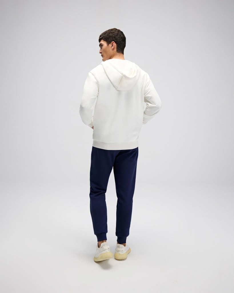 Ellesse EM581 Erkek Beyaz Önden Fermuarlı Sweat